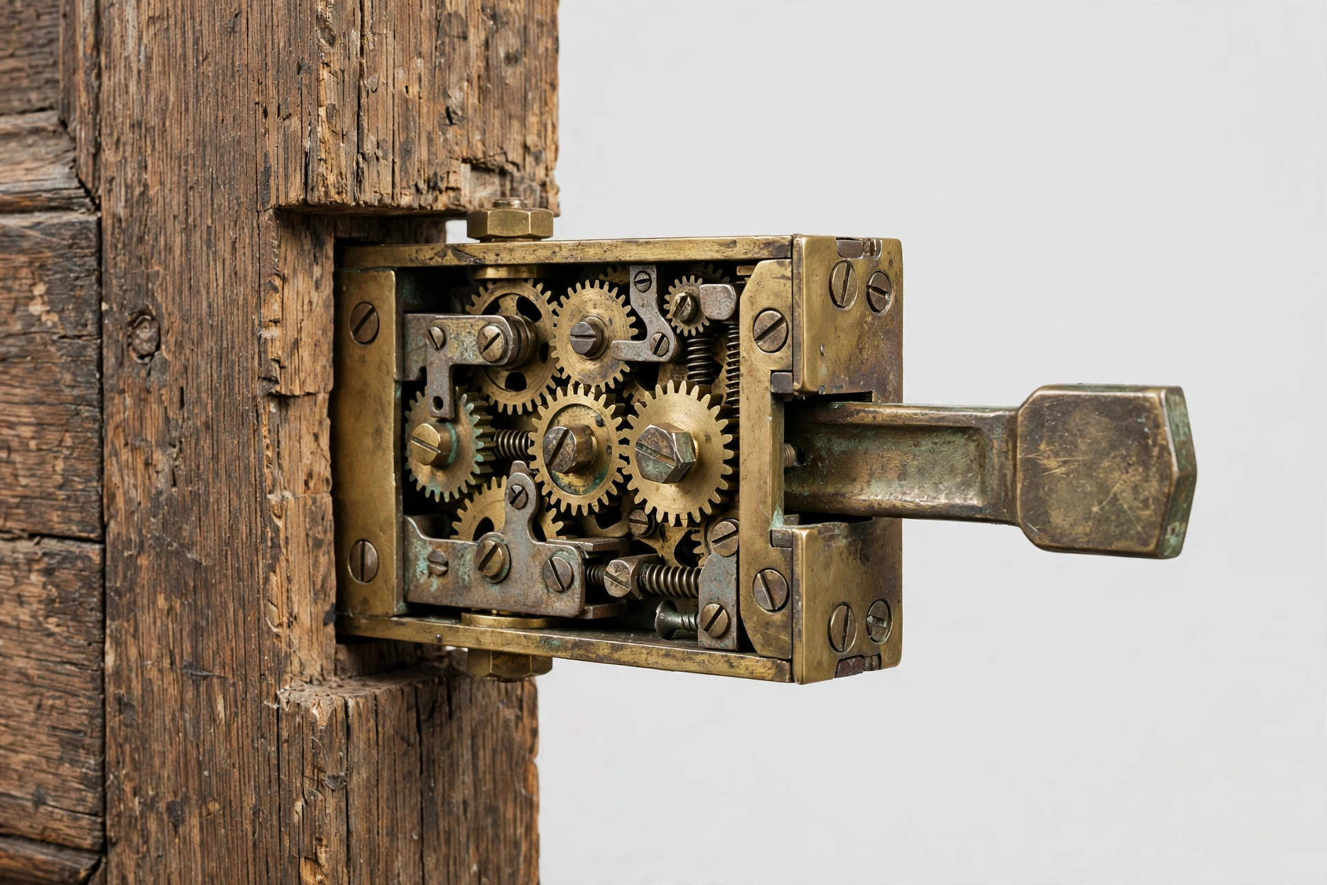 Vintage mortise lock — the kind we rebuild in pre-war tenement doors.
