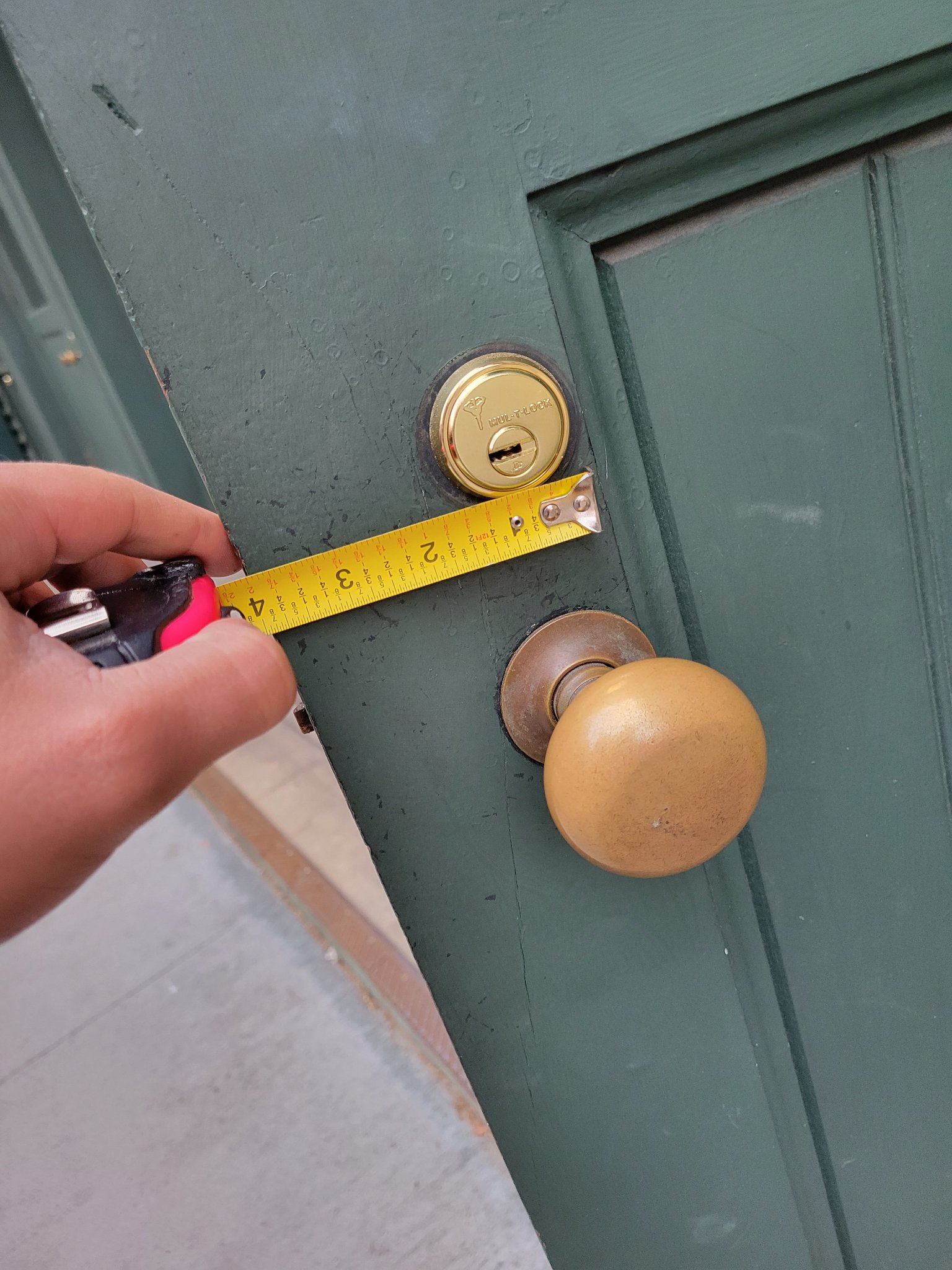 Commercial-grade lever hardware installed for a downtown office.